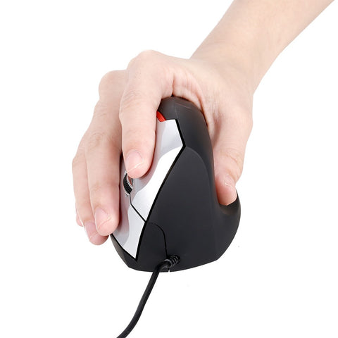 Vertical Wired Mouse Ergonomic Optical 3 Key Gaming Office Mouse for PC /Laptop Black