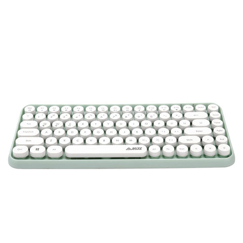 Ajazz 308i Bluetooth Keyboard Round Key Cap 10m Bluetooth Connection 84 Keys for Windows 2000, Windows XP, Windows ME, Windows VISTA, Windows 7/8/10 Green