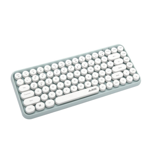 Ajazz 308i Bluetooth Keyboard Round Key Cap 10m Bluetooth Connection 84 Keys for Windows 2000, Windows XP, Windows ME, Windows VISTA, Windows 7/8/10 Green