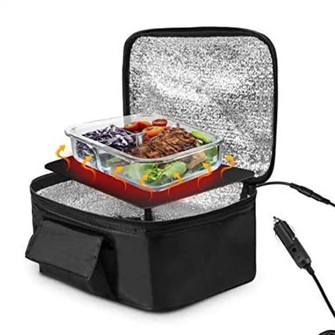 Portable Mini Car Microwave 12V 90W Electric Oven Picnic Lunch Box for Travel Camping Food Cooking Car Food Warmer Accessories