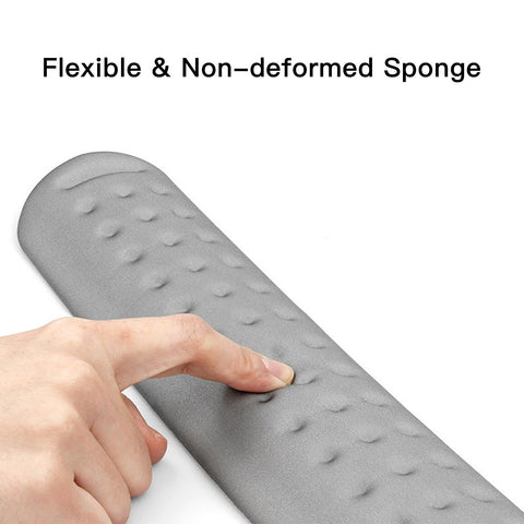 Keyboard Wrist Rest Pad Soft Memory Foam Hand Rest Support Comfortable Ergonomic Design Support Anti-Slip Rubber Base Easy Typing Gaming Mice Wrist Pain Relief for Office Computer Laptop