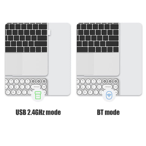 MIIIW Mini BT Dual Mode Keyboard 85 Keys 2.4GHz Multi Device Keyboard Wireless Keyboard