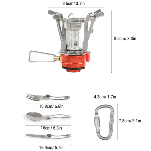 Camping Cookware Mess Kit 1-2 Person Portable Pot and Pan Set Camping Equipment Versatile Camping Cookware Set for Hiking Picnic