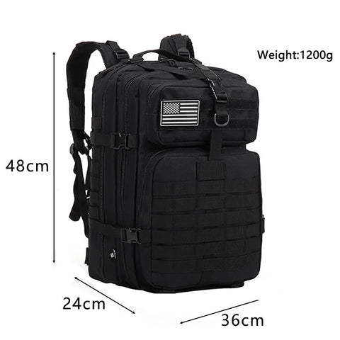 SFXEQR Military Backpack 45L Large Capacity Camping Man Rucksacks Tactical Hunting Nylon Bags For Sport Trekking Waterproof Pack