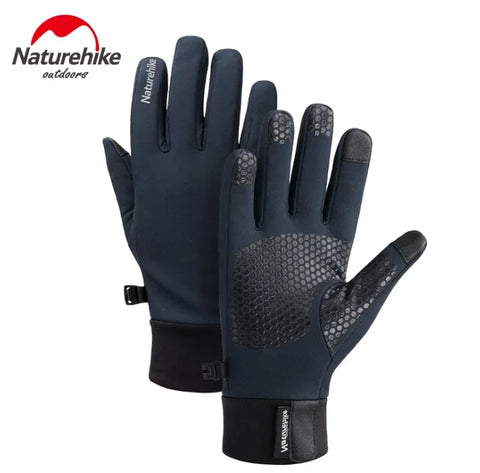 Naturehike Winter outdoor plus velvet warm gloves splash-proof touch screen running cycling sports gloves