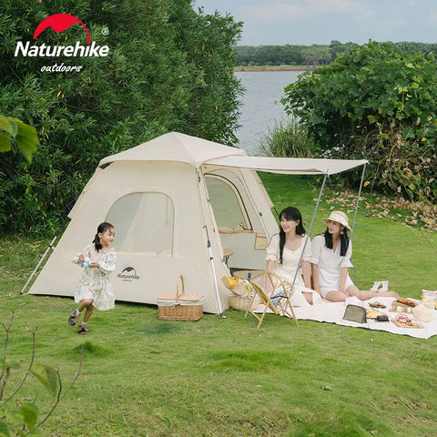 Naturehike Ango Automatic Tent 3-4 People Tent Travel Tent 210T Polyester Fabric Fast Set Up Family Camping Tent NH21ZP010