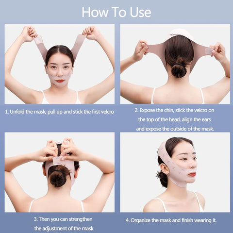 Slimming Face Mask Lifting And Firming To Decree Lines Slimming Double Chin Reducer V Shaped Contour Tightening Strap Reusable