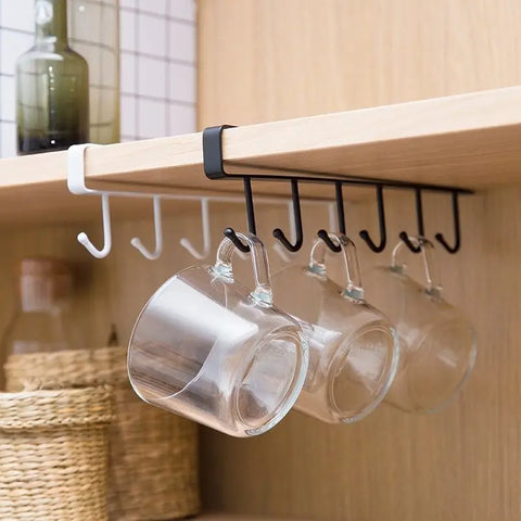 Dormitory Iron Hook Traceless Nail Free Cabinet Kitchen Partition Storage Hanger Bedroom Wardrobe Storage and Finishing Hook