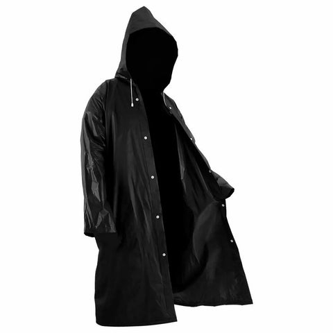 High Quality 1piece 145*68CM EVA Unisex Raincoat Thickened Raincoat Women Waterproof  Men Black Camping Waterproof Rainwear Suit