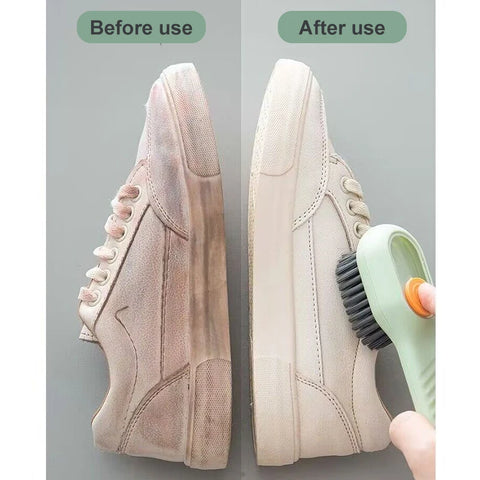 Multifunction Cleaning Shoe Brush Soft Automatic Liquid Shoe Brush Long Handle Clothes Brush Soap Brush With Hook Clean Tool