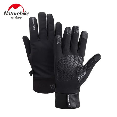 Naturehike Winter outdoor plus velvet warm gloves splash-proof touch screen running cycling sports gloves