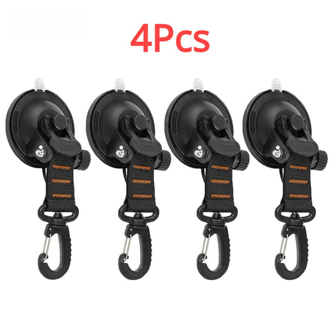 4Pcs Car Truck Tent Suction Cups Buckle Round Triangular Side Awning Anchors Outdoor Camping Tent Securing Hook Car Accessories