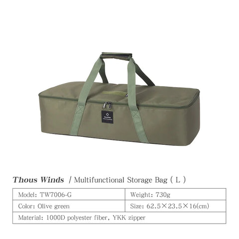 Thous Winds Outdoor Multifunctional Storage Bag Large Capacity  Camping Cookware Tableware Picnic Bag Hiking Camp Travel Bag