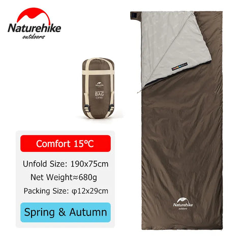 Naturehike Sleeping Bag Ultralight LW180 Waterproof Cotton Sleeping Bag Nature Hike Summer Hiking Camping Sleeping Bag