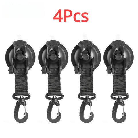 4Pcs Car Truck Tent Suction Cups Buckle Round Triangular Side Awning Anchors Outdoor Camping Tent Securing Hook Car Accessories