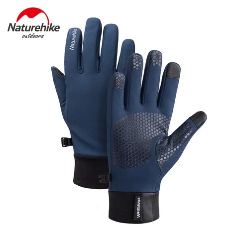 Naturehike Winter outdoor plus velvet warm gloves splash-proof touch screen running cycling sports gloves