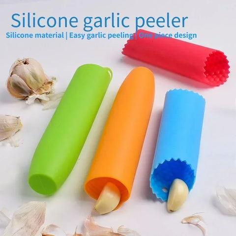 Garlic Stripper Tube Peeling Garlic Peeling Silicone Garlic Peeler Peel Easy Useful Kitchen Tools Non-toxic Safety Gadget