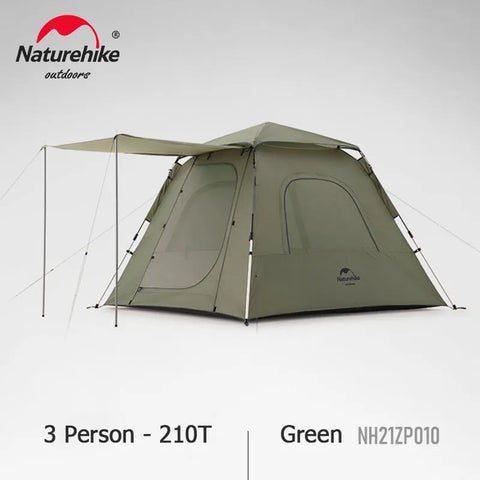 Naturehike Ango Automatic Tent 3-4 People Tent Travel Tent 210T Polyester Fabric Fast Set Up Family Camping Tent NH21ZP010