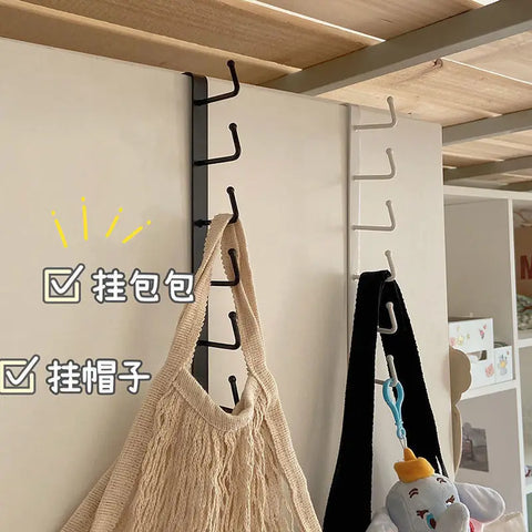 Dormitory Iron Hook Traceless Nail Free Cabinet Kitchen Partition Storage Hanger Bedroom Wardrobe Storage and Finishing Hook