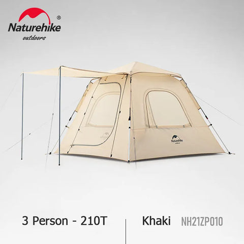 Naturehike Ango Automatic Tent 3-4 People Tent Travel Tent 210T Polyester Fabric Fast Set Up Family Camping Tent NH21ZP010