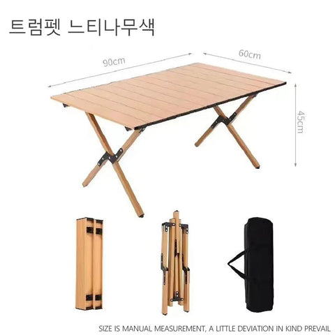 Outdoor Camping Table Convenient Carbon Steel Egg Roll Table Convenient Storage Car Camping Table