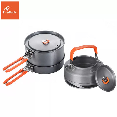 Fire Maple Camping Cookware Utensils Dishes Camp Cooking Set Hiking Heat Exchanger Pot Kettle FMC-FC2 Outdoor Tourism Tableware