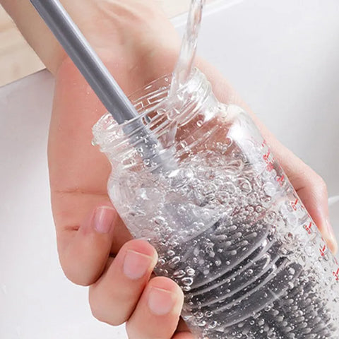 Bottle Brush Insulation Cup Washing No Deadend Long Handled Silicone Cleaning Brush Household Multifunctional Cleaning Tools