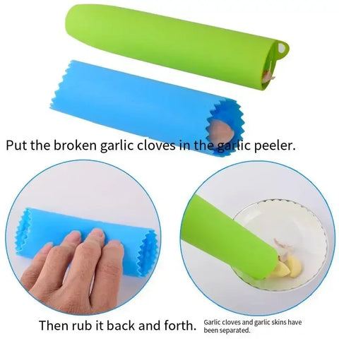 Garlic Stripper Tube Peeling Garlic Peeling Silicone Garlic Peeler Peel Easy Useful Kitchen Tools Non-toxic Safety Gadget