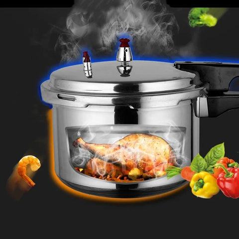 3/4/5L Aluminium Alloy Kitchen Pressure Cooker Gas Stove Cooking Energy-saving Safety Protection Outdoor Camping Cookware